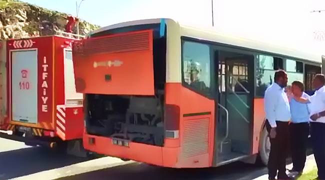 Malatya'da Belediye Otobüsü Yandı 5 Yaralı