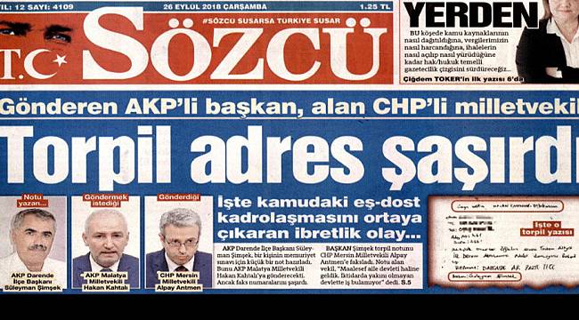 AKP Malatya Teşkilatı Yakayı Ele Verdi