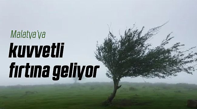 Malatya'da Kuvvetli Fırtına Bekleniyor!