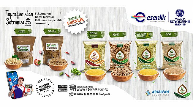 Arguvan'ın Doğal Ürünleri Esenlik'te Satılıyor