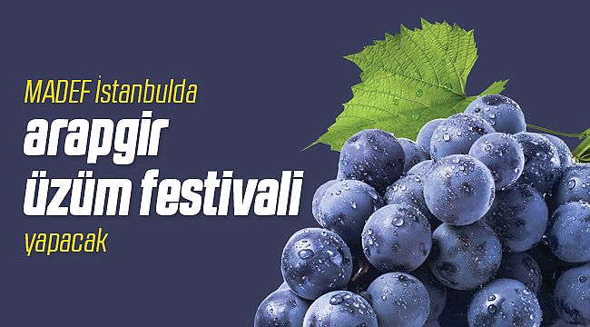 MADEF İstanbul'da Arapgir Üzüm Festivali Yapacak