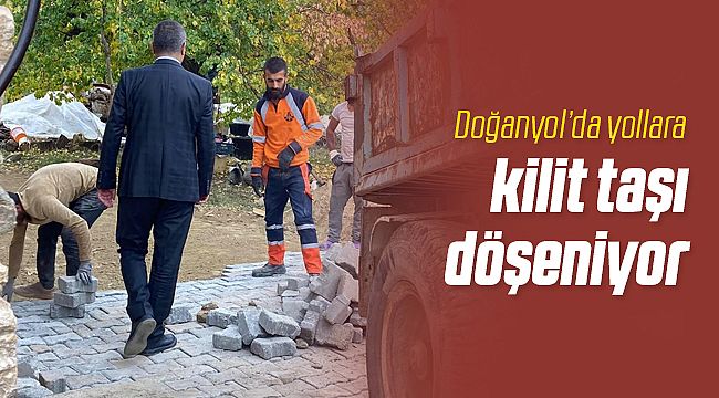 Doğanyol İlçesinde Kilit Taşı Döşeniyor