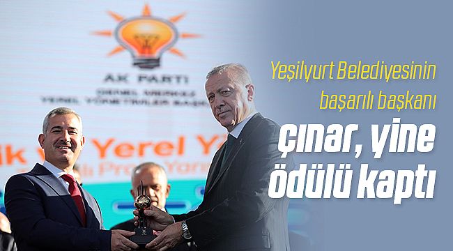 Yeşilyurt Belediye Başkanı Çınar'a Yeni Ödül