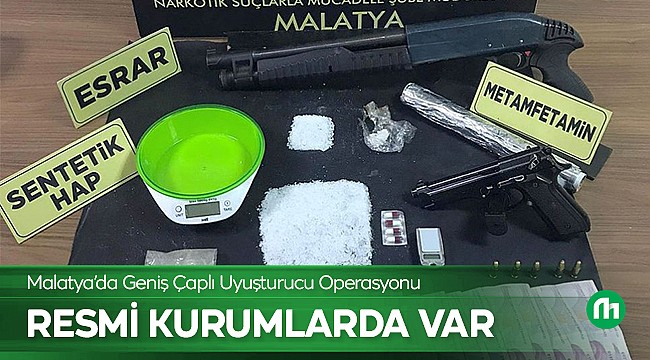 Malatya'da Geniş Çaplı Narkotik Operasyonu