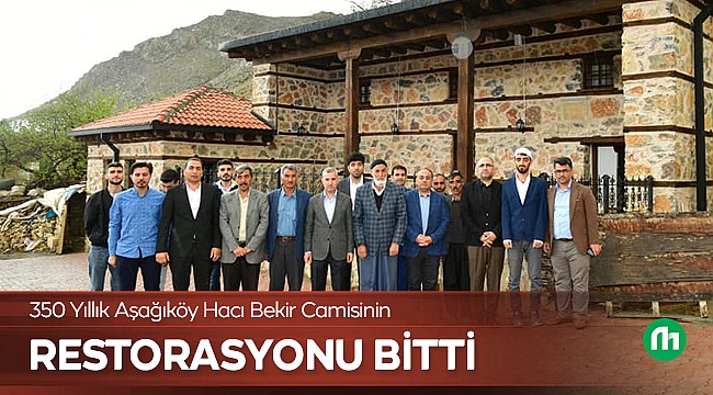 350 Yıllık Aşağıköy Hacı Bekir Cami Restore Edildi