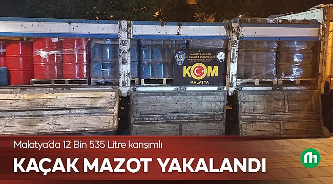 Malatya'da Binlerce Litre Kaçak Mazot Yakalandı
