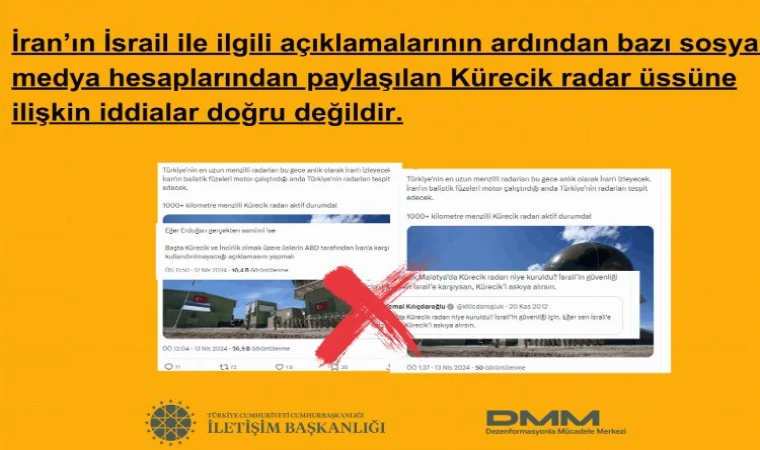 İletişim’den ’Kürecik’ iddialarına yalanlama