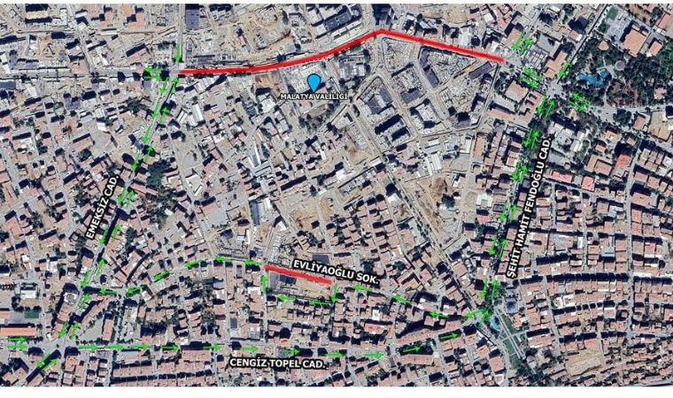 Malatya'da Kışla Caddesi Trafiğe Kapandı!