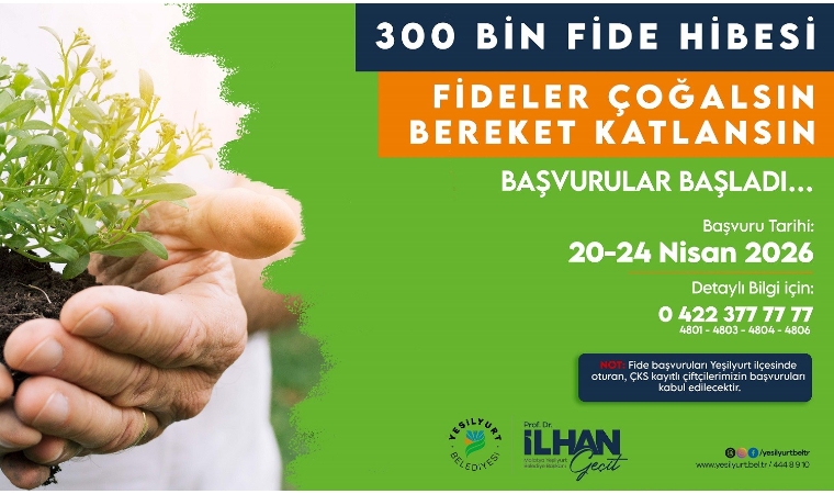Yeşilyurt Belediyesi 300 Bin Adet Fide Dağıtıyor!