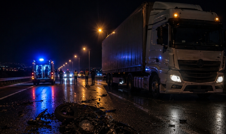 Malatya'da Motorlu Genç Tır İle Çarpıştı Hayatını Kaybetti