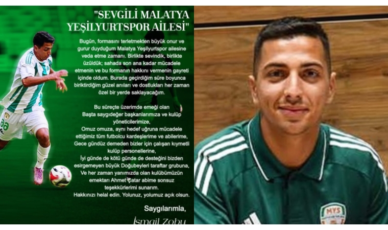 Yeşilyurtspor’da Bir Ayrılık Daha: İsmail Zobu Veda Etti