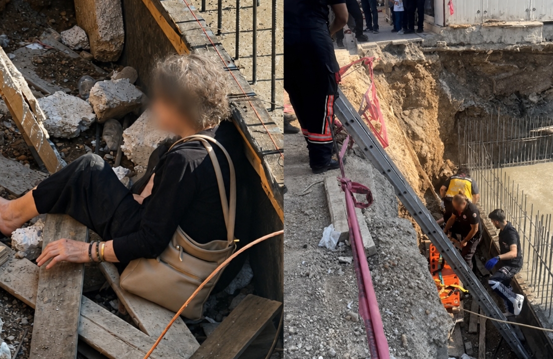 Malatya'da Kaldırımda Yürürken İnşaat Alanına Düştü