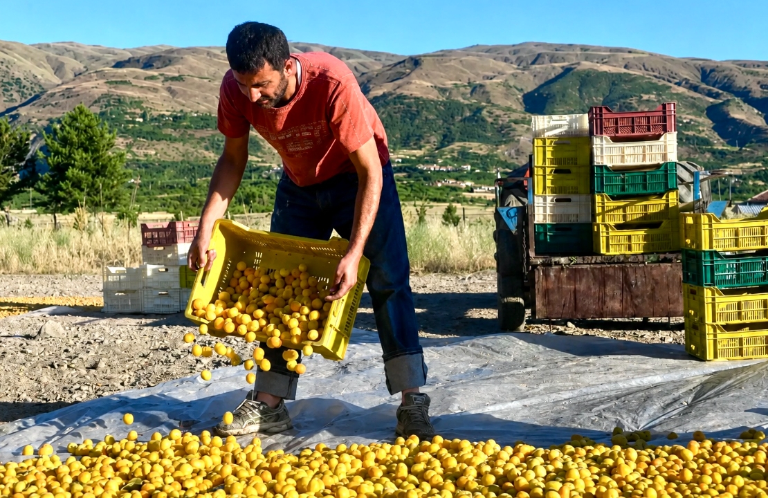 Malatya'da Kayısı Üreticisi Aracıların Kazanmasına Tepkili!