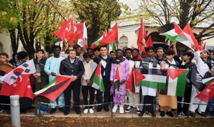 89 ülkeden yüzlerce öğrenci Bursa’dan Filistin’e tek ses oldu