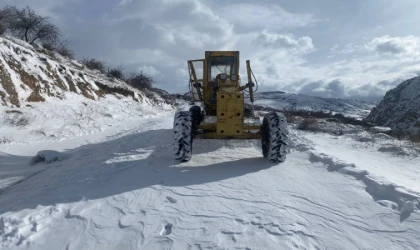 Malatya’da kardan kapalı yol kalmadı