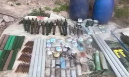 Pençe Kilit’teki sığınakta çok sayıda mühimmat ele geçirildi