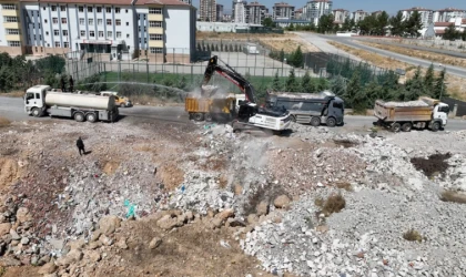 Malatya’da Kaçak Dökülen Hafriyat Temizleniyor