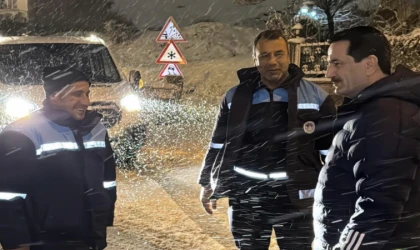 Battalgazi’de Gece Boyu Kar Mesaisi Sürüyor