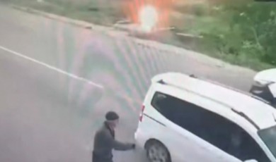 Malatya’da Yıldırım Düşme Anı Görüntülendi!
