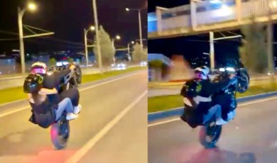 Malatya’da Tek Teker Üzerinde Tehlikeli Yolculuk